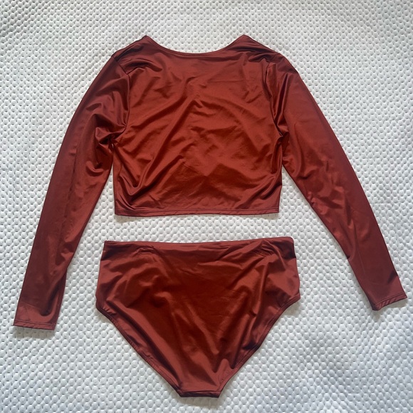 CALIA Ruched Rash Guard Two-Piece Set | Size Large NWT | Retail $100+ - Picture 2 of 8